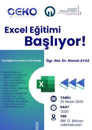Excel Eğitimi Başlıyor!