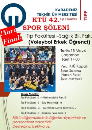 Tıp Fakültesi-Sağlık Bilimler Fakültesi Voleybol Yarı Final (Erkek Öğrenci)