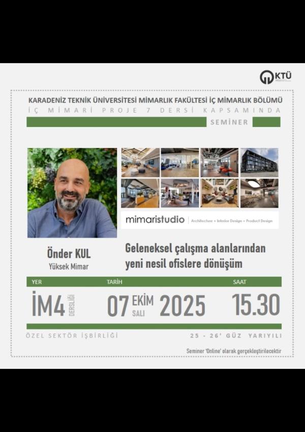 Mimaristudio'nun Kurucularından Önder KUL İle Seminer