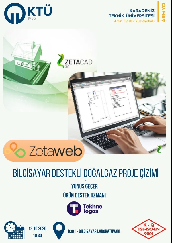 ZetacaWeb Bilgisayar Destekli Doğalgaz Proje Çizimi Semineri