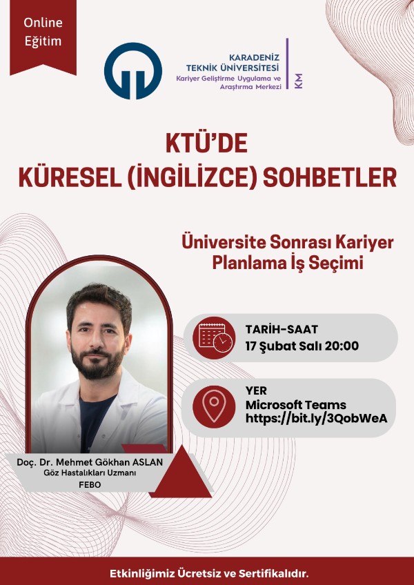 KTÜ'de Küresel (İngilizce) Sohbetler