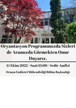Orman Endüstri Mühendisliği Oryantasyon Programı