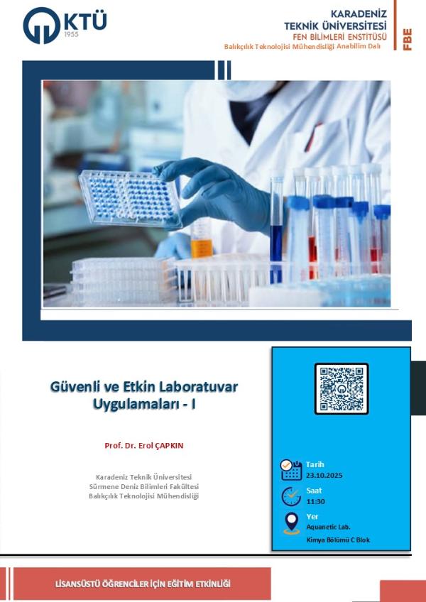Güvenli ve Etkin Laboratuvar Uygulamaları - I