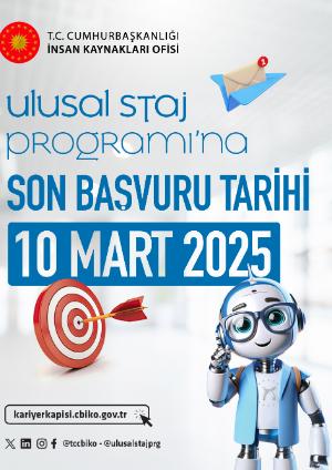 Ulusal Staj Programına Son Başvuru Tarihi
