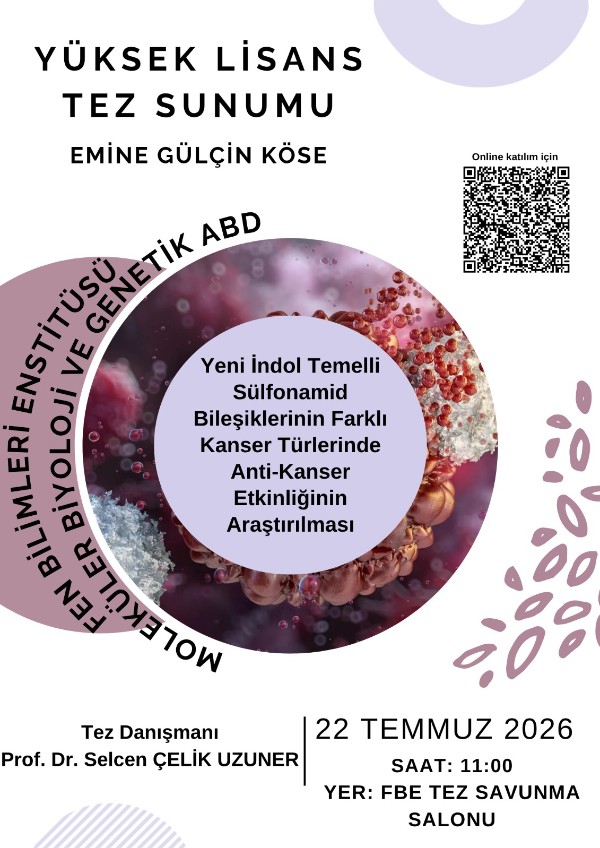 Yüksek Lisans Tez Öğrencimiz Emine Gülçin KÖSE'nin Tez Savunması