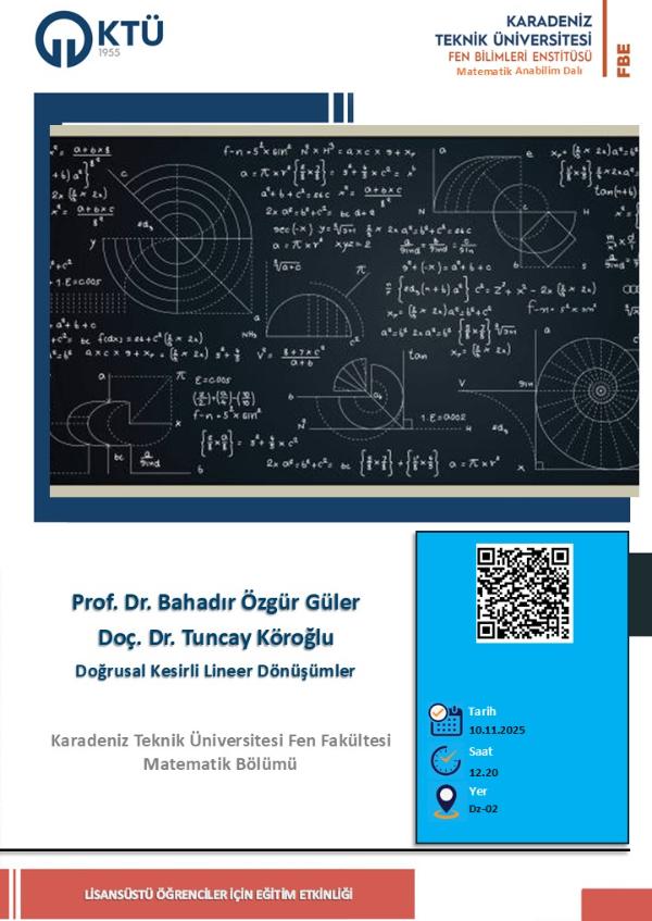Analiz ve Fonksiyonlar Teorisi Anabilim Dalı Seminer Programı