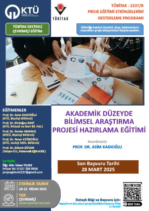 Akademik Düzeyde Bilimsel Araştırma Projesi Hazırlama Eğitimi