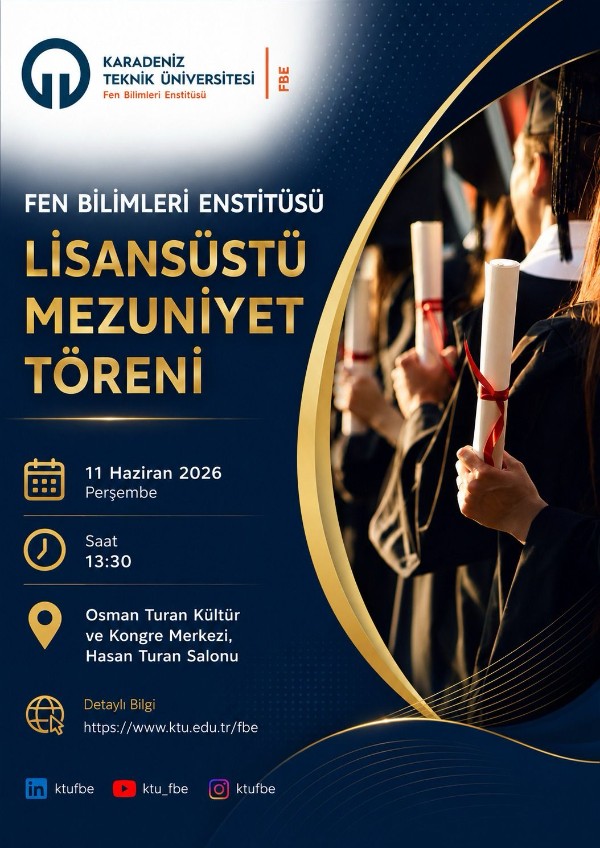 Fen Bilimleri Enstitüsü Lisansüstü Mezuniyet Töreni