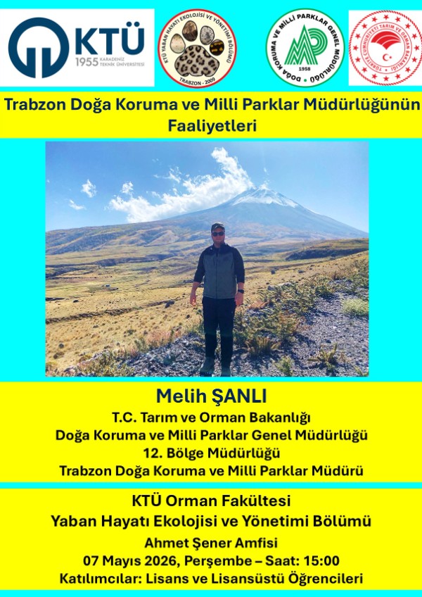 Trabzon Doğa Koruma ve Milli Parklar Müdürlüğünün Faaliyetleri