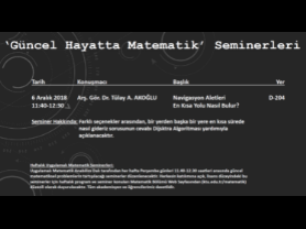 Uygulamalı Matematik Seminerleri 6 Aralık 2018 Programı