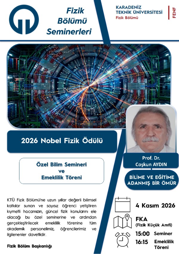 2026 Nobel Fizik Ödülü Semineri