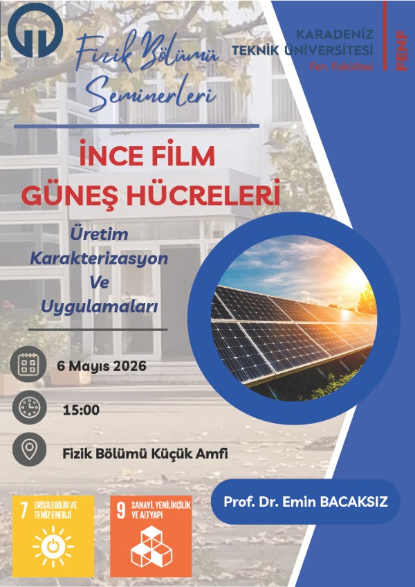 İnce Film Güneş Hücreleri: Üretim Karakterizasyon ve Uygulamaları