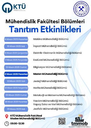 Mühendislik Fakültesi Bölüm Tanıtım Etkinlikleri