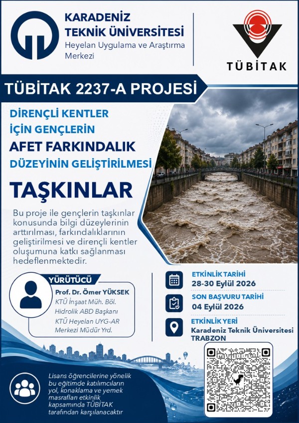 "Dirençli Kentler İçin Gençlerin Afet Farkındalık Düzeyinin Geliştirilmesi: Taşkınlar" Eğitimi