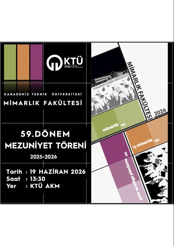 Mimarlık Fakültesi 2025-2026 Dönemi 59. Mezuniyet Töreni