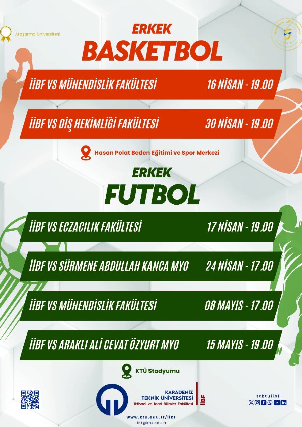 KTÜ İİBF Spor Şölenleri Fikstür