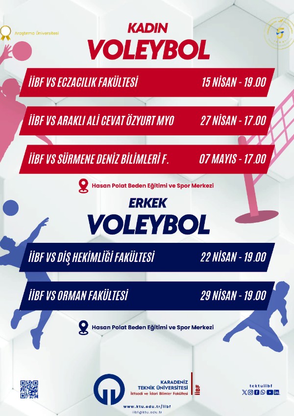 KTÜ İİBF Spor Şölenleri Fikstür