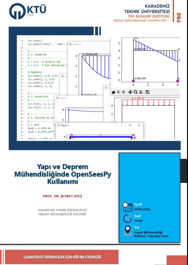 Yapı ve Deprem Mühendisliğinde OpenSeesPy Kullanımı