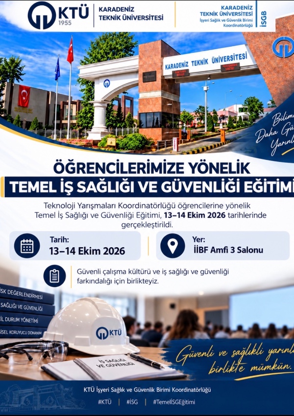 Teknoloji Yarışmaları Öğrencilerine Temel İSG Eğitimi