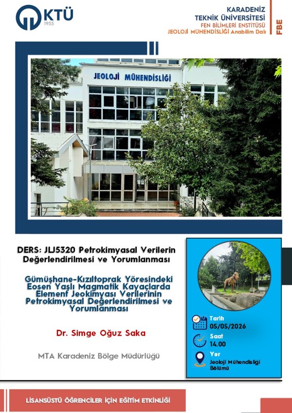 Gümüşhane-Kızıltoprak Yöresindeki Eosen Yaşlı Magmatik Kayaçlarda Element Jeokimyası Verilerinin Petrokim