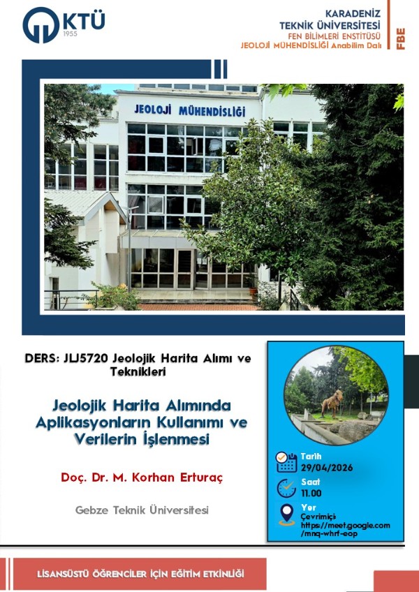 Jeolojik Harita Alımında Aplikasyonların Kullanımı ve Verilerin İşlenmesi