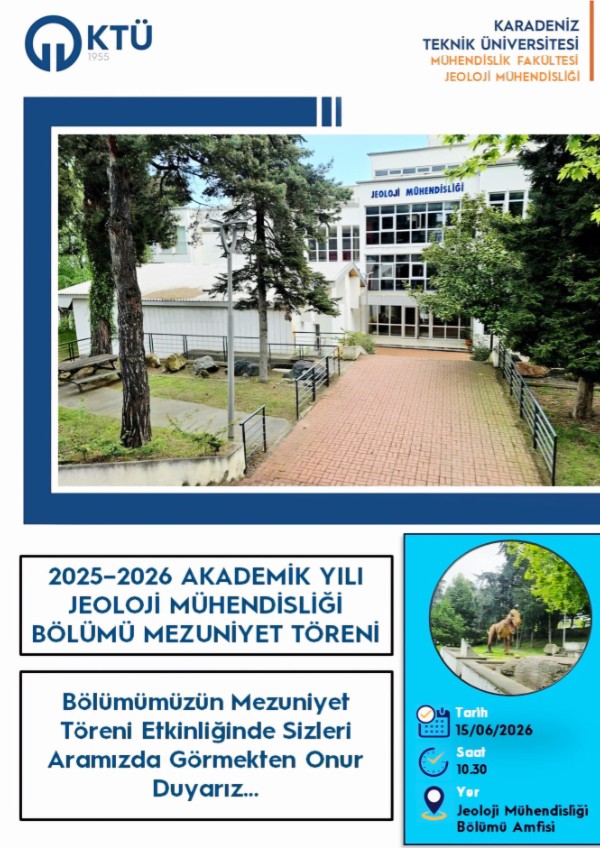 Jeoloji Mühendisliği Bölümü Mezuniyet Töreni