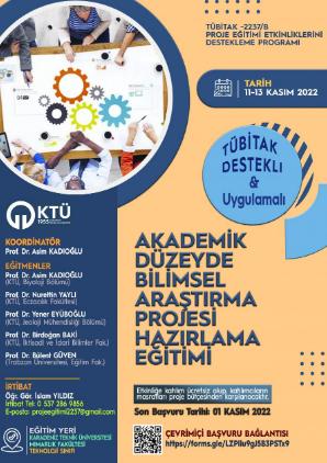 Akademik Düzeyde Bilimsel Araştırma Projesi Hazırlama Eğitimi Etkinliği