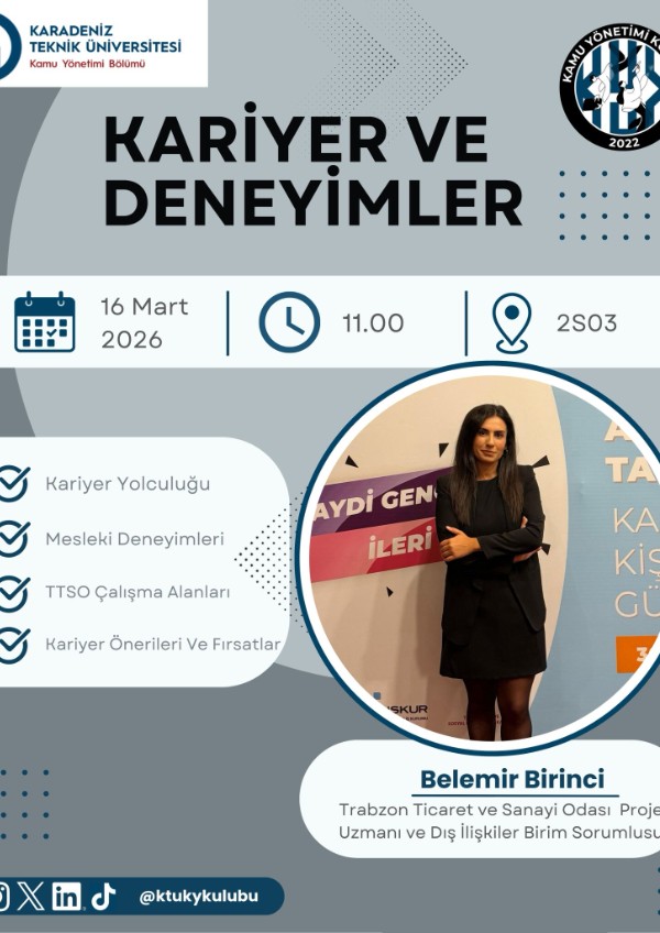 Kariyer ve Deneyimler Konulu Ders İçi Deneyim Paylaşımı