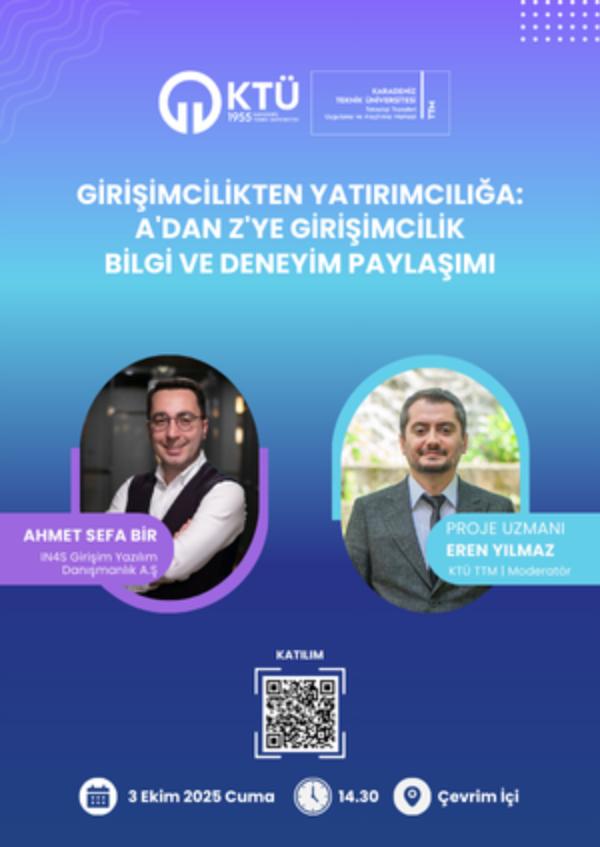 Girişimcilikten Yatırımcılığa: A'dan Z'ye Girişimcilik Bilgi ve Deneyim Paylaşımı