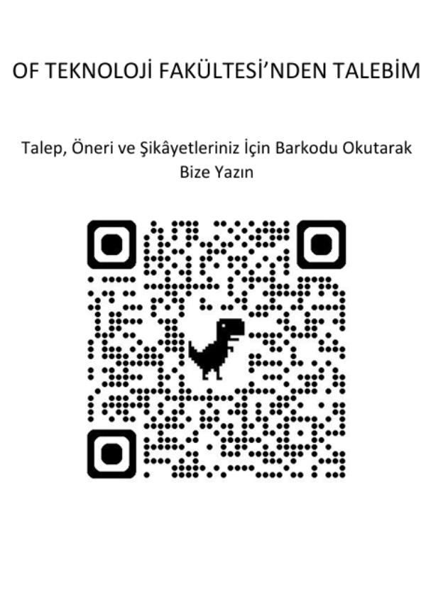 Talep, Öneri ve Şikâyetleriniz için Bize Yazın