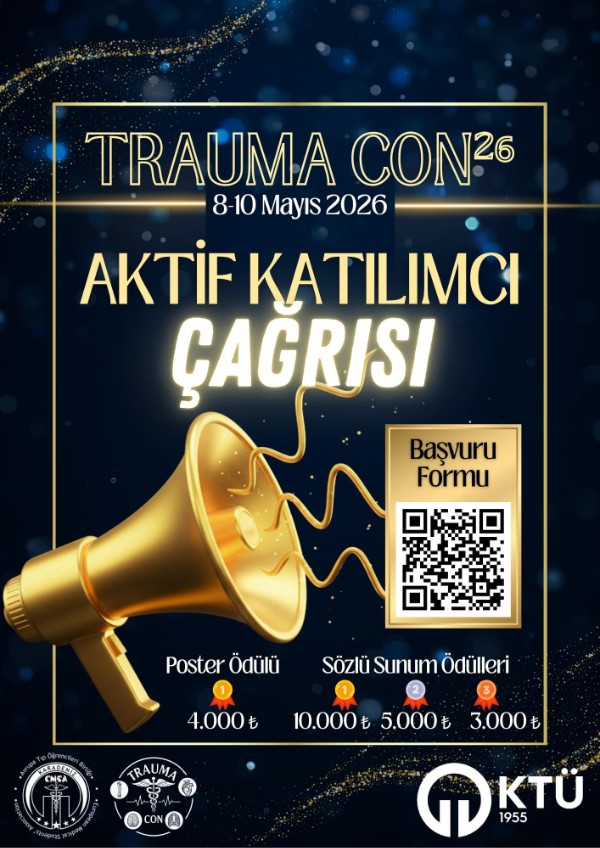 AKTİF KATILIMCI ÇAĞRISI | Travma Cerrahisine Multidisipliner Yaklaşım Öğrenci Kongresi
