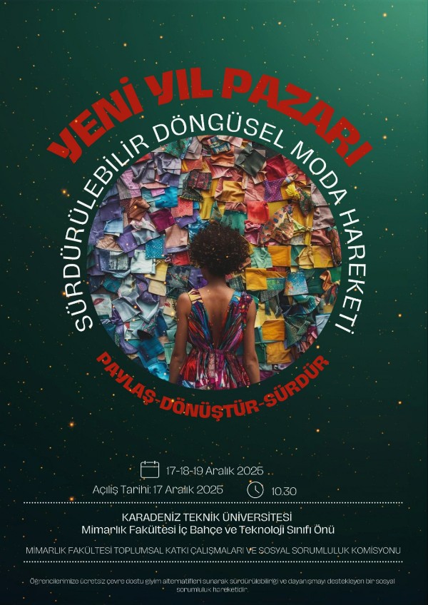 Yeni Yıl Pazarı: Sürdürülebilir Döngüsel Moda Hareketi Paylaş - Dönüştür - Sürdür
