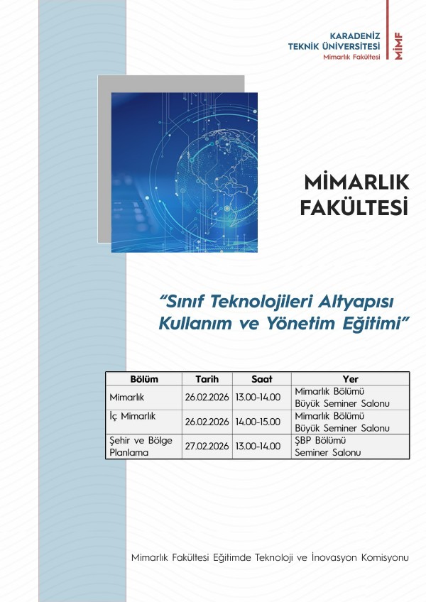 Sınıf Teknolojileri Altyapısı Kullanım ve Yönetim Eğitimi
