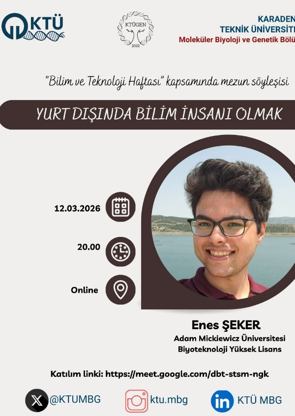 Mezun Söyleşisi "Yurt Dışında Bilim İnsanı Olmak"