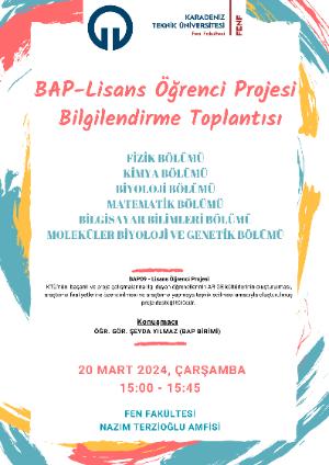 BAP-Lisans Öğrenci Projesi Bilgilendirme Toplantısı