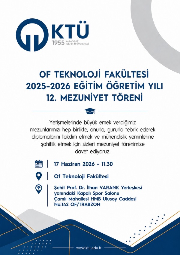 12. Mezuniyet Törenimize Davet