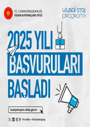 2025 Yılı Ulusal Staj Programı Başvuruları