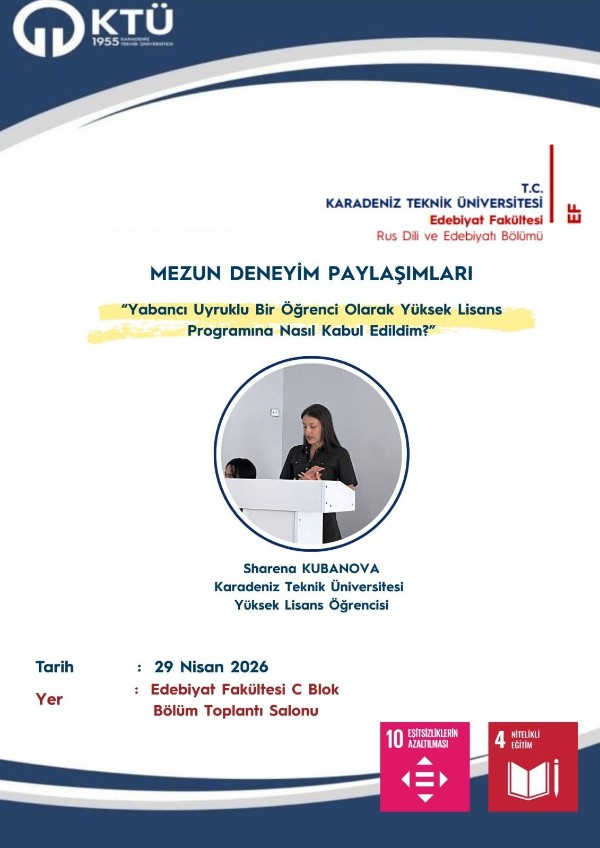 Mezun Deneyimleri: "Yaabancı Uyruklu Bir Öğrenci Olarak Yüksek Lisans Programına Nasıl Kabul Edildim?"