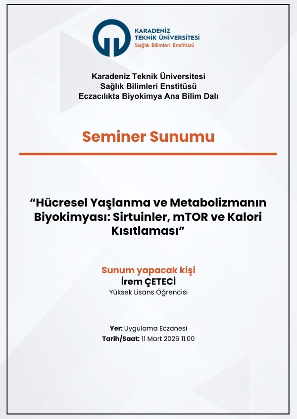 Hücresel Yaşlanma ve Metabolizmanın Biyokimyası: Sirtuinler, mTOR ve Kalori Kısıtlaması