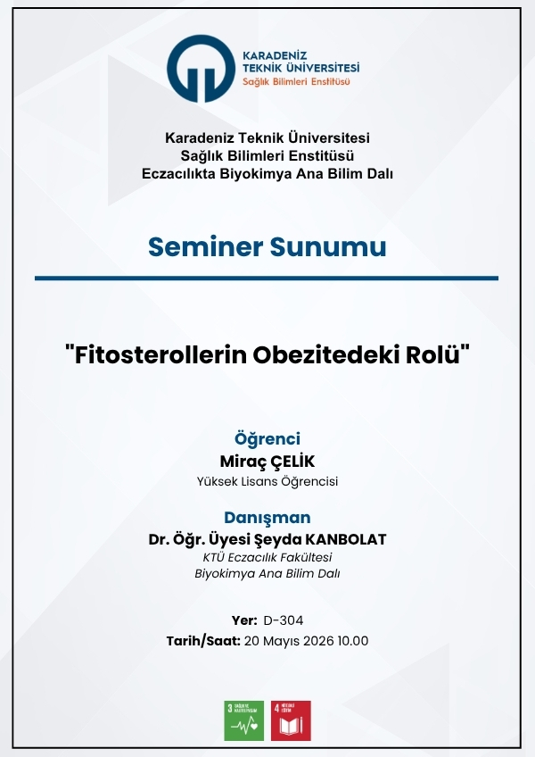 Seminer Sunumu "Fitosterollerin Obezitedeki Rolü"