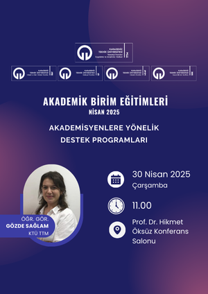Akademik Birim Eğitimleri (Akademisyenlere Yönelik Destek Programları)