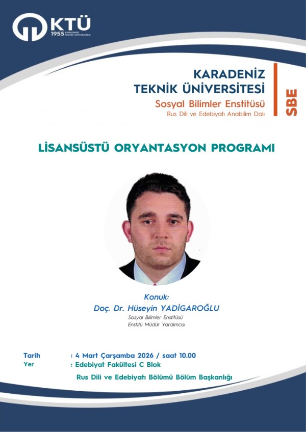 Lisansüstü Oryantasyon Programı