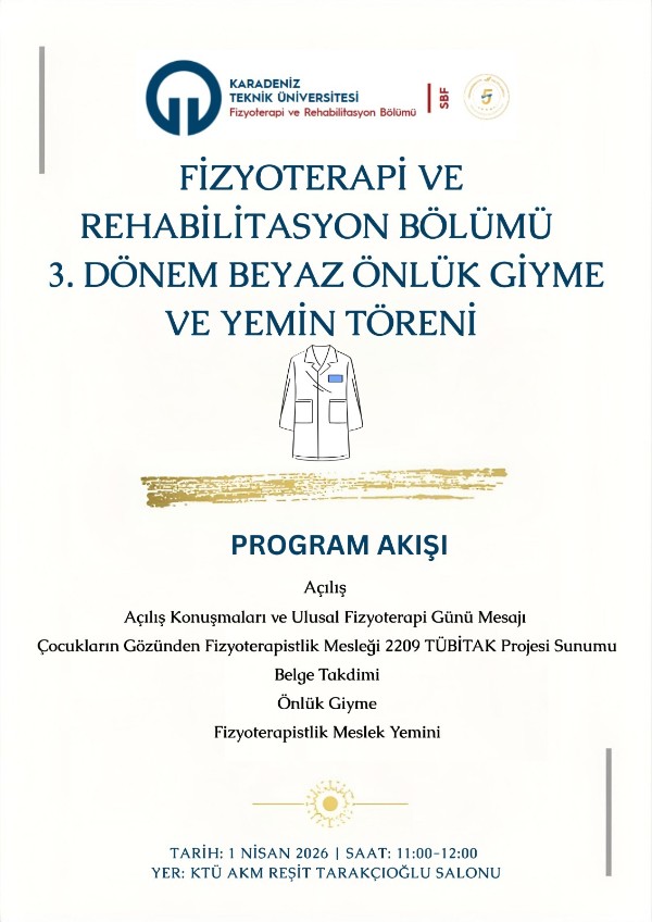 3. Dönem Beyaz Önlük Giyme ve Yemin Töreni