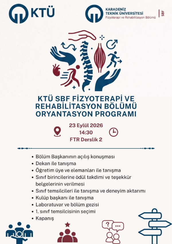 KTÜ SBF Fizyoterapi ve Rehabilitasyon Bölümü Oryantasyon Programı