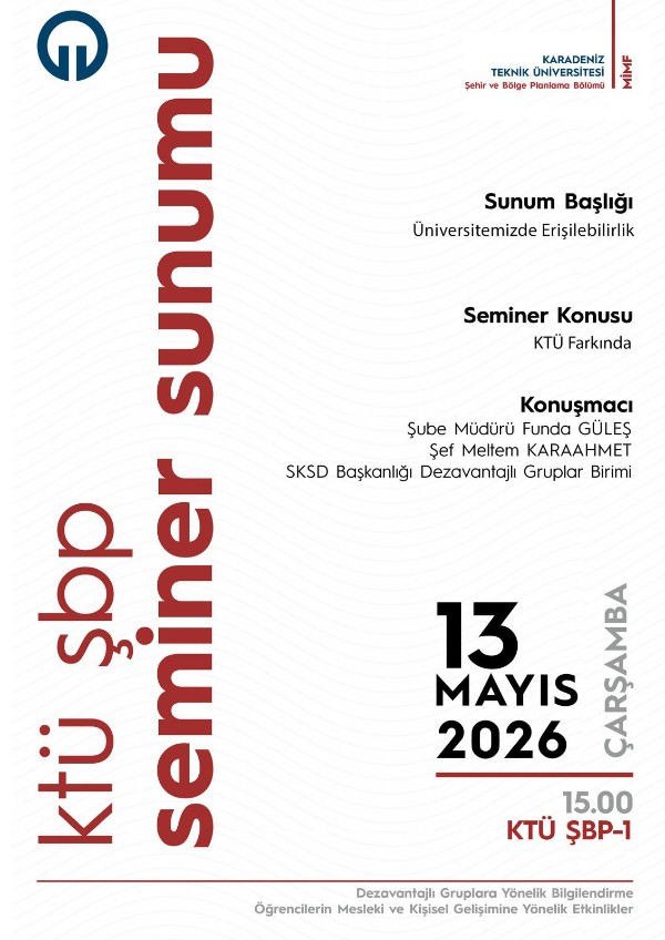 Üniversitemizde Erişilebilirlik Konulu Seminer Düzenlenecektir