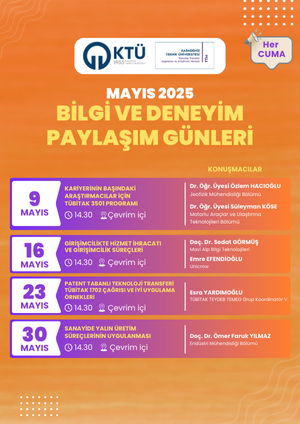 Bilgi ve Deneyim Paylaşım Günleri - Mayıs Takvimi