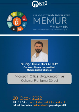 Microsoft Office Uygulamaları ve Çalışma Planlama Süreci