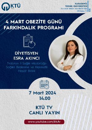 4 Mart Obezite Günü Farkındalık Programı