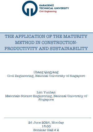 The Appucation of the Maturity Method in Construction Productivity and Sustainability