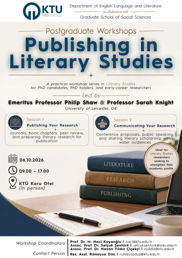 Postgraduate Workshops: Publishing in Literary Studies
